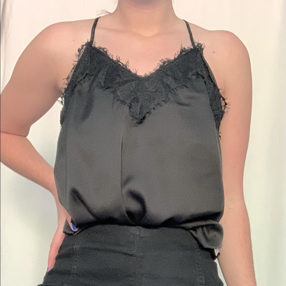 Black Silky Express Formal Tank